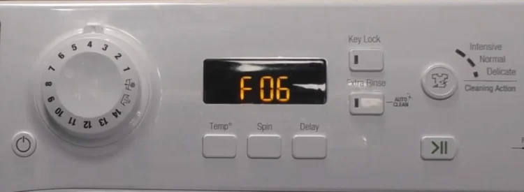 Ошибка F06 в стиральной машине Indesit